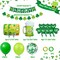 St. Patrick’s Party Supplies: 47-Piece Shamrock Garland & Balloon Decoration Set – Green & Dark Green Balloons, Banners for Irish St. Patrick’s Day Party